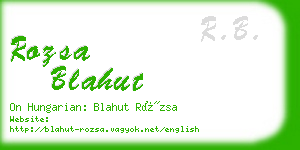 rozsa blahut business card